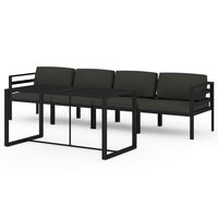 vidaXL 5-tlg. Garten-Lounge-Set mit Kissen Aluminium Anthrazit