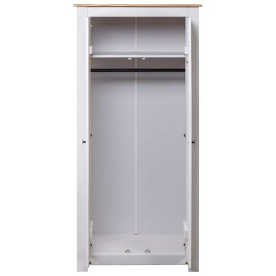 vidaXL Kleiderschrank Weiß 80×50×171,5 cm Kiefer Massiv Panama Serie