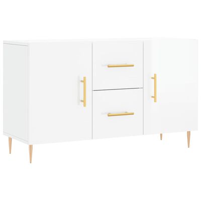 vidaXL Sideboard Hochglanz-Weiß 100x36x60 cm Holzwerkstoff