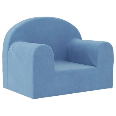 vidaXL Kindersofa Blau Weich Plüsch