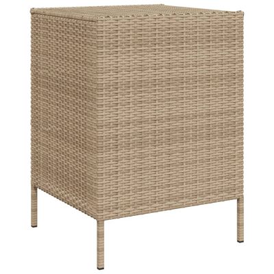 vidaXL Gartenschrank Beige 55x59x80 cm Poly Rattan