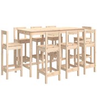 vidaXL 9-tlg. Bar-Set Massivholz Kiefer