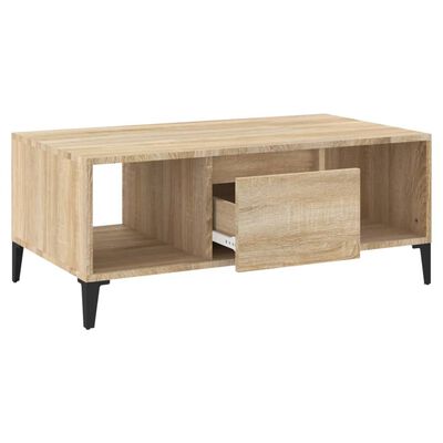 vidaXL Couchtisch Sonoma-Eiche 90x50x36,5 cm Holzwerkstoff