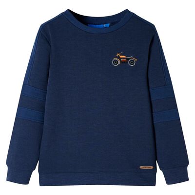 Kinder-Sweatshirt Marineblau Melange 92