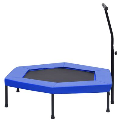 vidaXL Fitness Trampolin mit Griff Sicherheitspolster Sechseck 122 cm