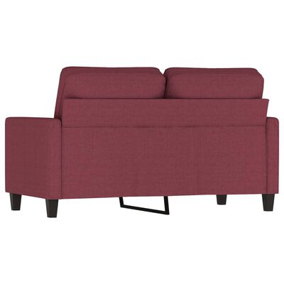 vidaXL 2-Sitzer-Sofa Weinrot 120 cm Stoff