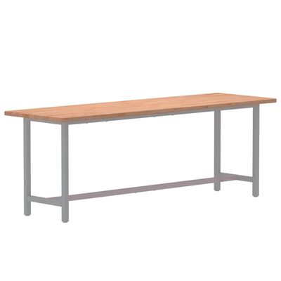 vidaXL Schreibtischplatte 180x55x2,5 cm Massivholz Buche