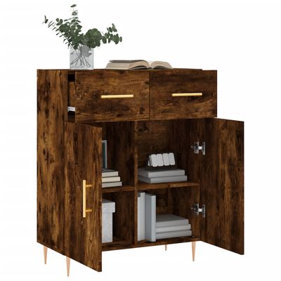 vidaXL Sideboard Räuchereiche 69,5x34x90 cm Holzwerkstoff