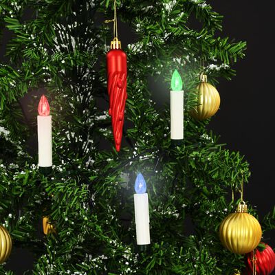 vidaXL LED-Weihnachtskerzen 30 Stk. Kabellos mit Fernbedienung RGB