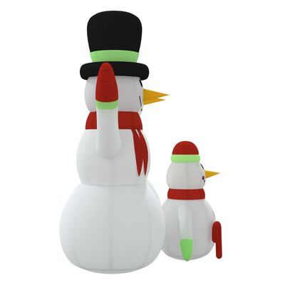 vidaXL Aufblasbare Schneemann-Familie mit LEDs 360 cm