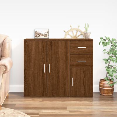 vidaXL Sideboard Braun Eichen-Optik 91x29,5x75 cm Holzwerkstoff