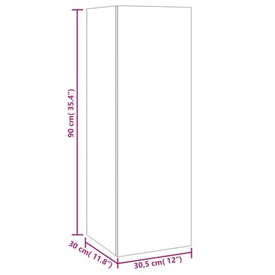 vidaXL 6-tlg. TV-Schrank-Set Hochglanz-Weiß Holzwerkstoff