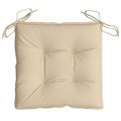 vidaXL Stuhlkissen 4 Stk. Beige 40x40x7 cm Oxford-Gewebe