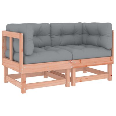 vidaXL Ecksofas mit Kissen 2 Stk. Massivholz Douglasie