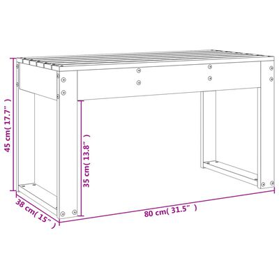 vidaXL Gartenbank 80x38x45 cm Massivholz Douglasie