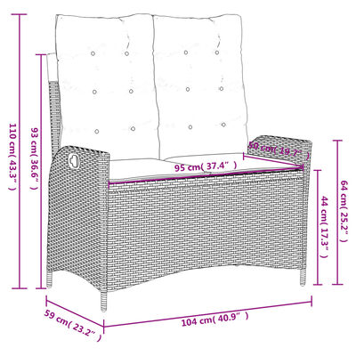 vidaXL 4-tlg. Garten-Essgruppe mit Kissen Schwarz Poly Rattan