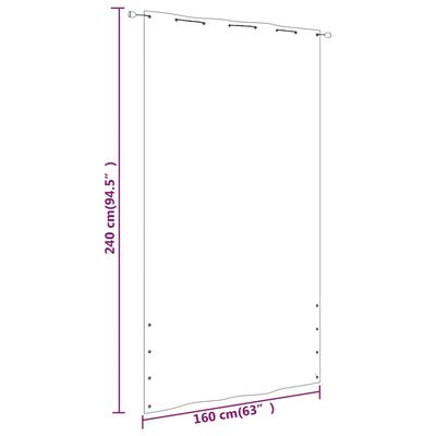 vidaXL Balkon-Sichtschutz Terrakottarot 160x240 cm Oxford-Gewebe