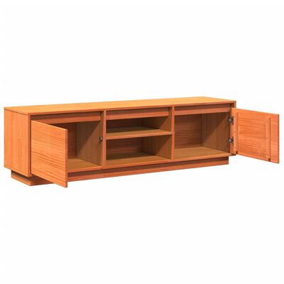 vidaXL TV-Schrank Wachsbraun 140x35x40 cm Massivholz Kiefer