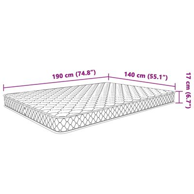 vidaXL Memory-Schaum-Matratze 140x190x17 cm Weiß