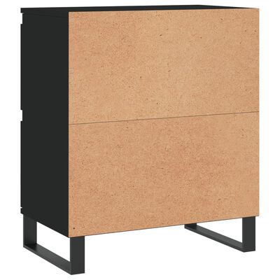 vidaXL Sideboards 2 Stk. Schwarz Holzwerkstoff