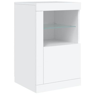 vidaXL Sideboard mit LED-Leuchten Weiß 164x37x67 cm