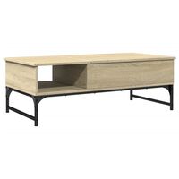 vidaXL Couchtisch Sonoma-Eiche 100x50x35 cm Holzwerkstoff und Metall