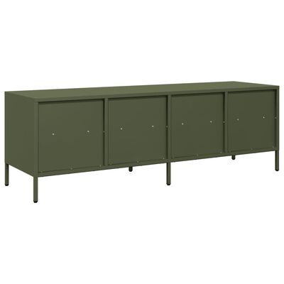 vidaXL TV-Schrank Olivgrün 135x39x43,5 cm Kaltgewalzter Stahl