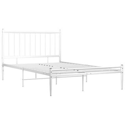 vidaXL Bett Weiß Metall 120x200 cm