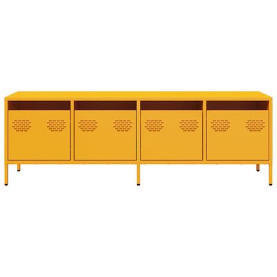 vidaXL TV-Schrank Senfgelb 135x39x43,5 cm Kaltgewalzter Stahl