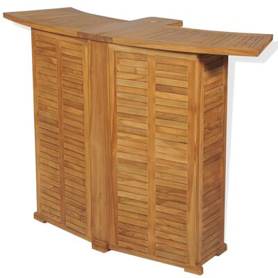 vidaXL Klappbarer Bartisch 155x53x105 cm Teak Massiv