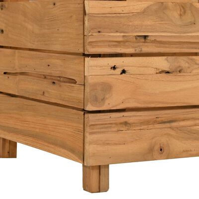 vidaXL Hochbeet 100x40x38 cm Teak Altholz und Stahl