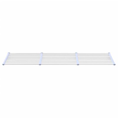 vidaXL Türvordach Grau und Transparent 297,5x90 cm Polycarbonat