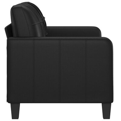 vidaXL 2-Sitzer-Sofa Schwarz 120 cm Kunstleder