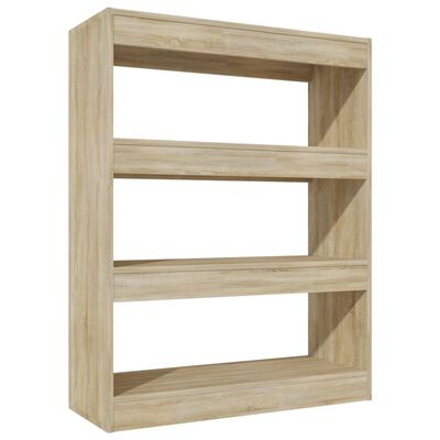 vidaXL Bücherregal/Raumteiler Sonoma-Eiche 80x30x103 cm Holzwerkstoff