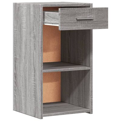 vidaXL Nachttisch Grau Sonoma 35x34x65 cm Holzwerkstoff