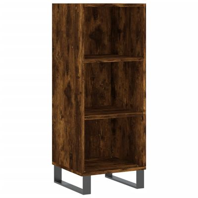 vidaXL Highboard Räuchereiche 34,5x34x180 cm Holzwerkstoff