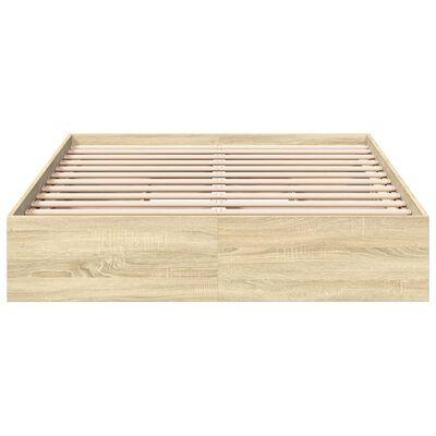 vidaXL Bettgestell mit Schubladen Sonoma-Eiche 140x200cm Holzwerkstoff