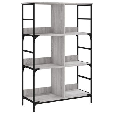 vidaXL Bücherregal Grau Sonoma 78,5x33x117,5 cm Holzwerkstoff