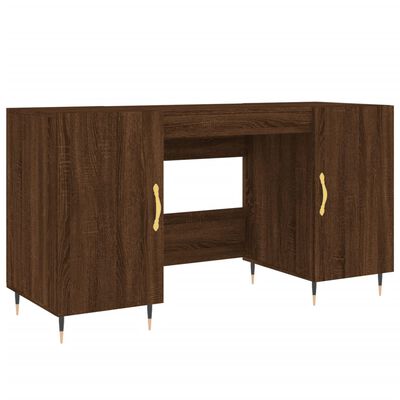 vidaXL Schreibtisch Braun Eichen-Optik 140x50x75 cm Holzwerkstoff