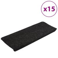 vidaXL Stufenmatten Selbstklebend 15 Stk. 65x24,5x3,5 cm Anthrazit