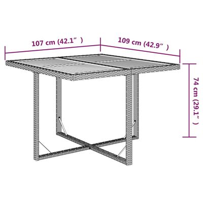 vidaXL 9-tlg. Garten-Essgruppe mit Kissen Poly Rattan Beige