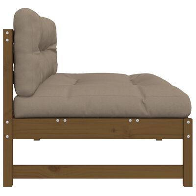 vidaXL Mittelsofa Honigbraun 120x80 cm Massivholz Kiefer