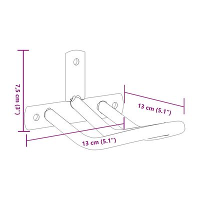 vidaXL Trensenhalter Wandmontage Schwarz Eisen