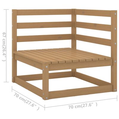 vidaXL 11-tlg. Garten-Lounge-Set Massivholz Kiefer