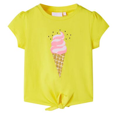 Kinder-T-Shirt Gelb 128