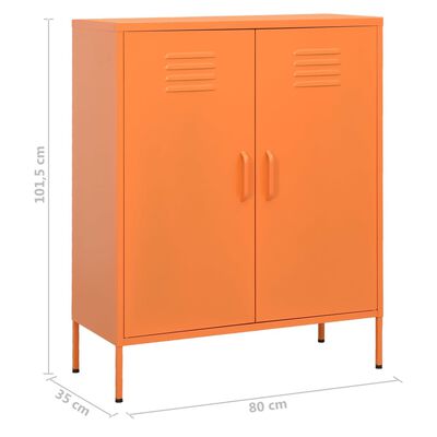 vidaXL Lagerschrank Orange 80x35x101,5 cm Stahl