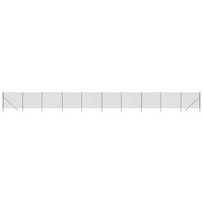 vidaXL Maschendrahtzaun Anthrazit 2x25 m Verzinkter Stahl