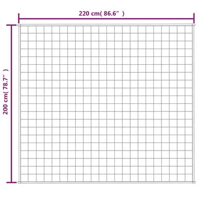 vidaXL Gewichtsdecke Hellcreme 200x220 cm 13 kg Stoff