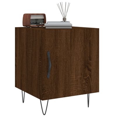 vidaXL Nachttisch Braun Eichen-Optik 40x40x50 cm Holzwerkstoff