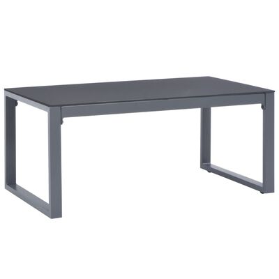 vidaXL 3-tlg. Garten-Lounge-Set mit Kissen Aluminium Schwarz